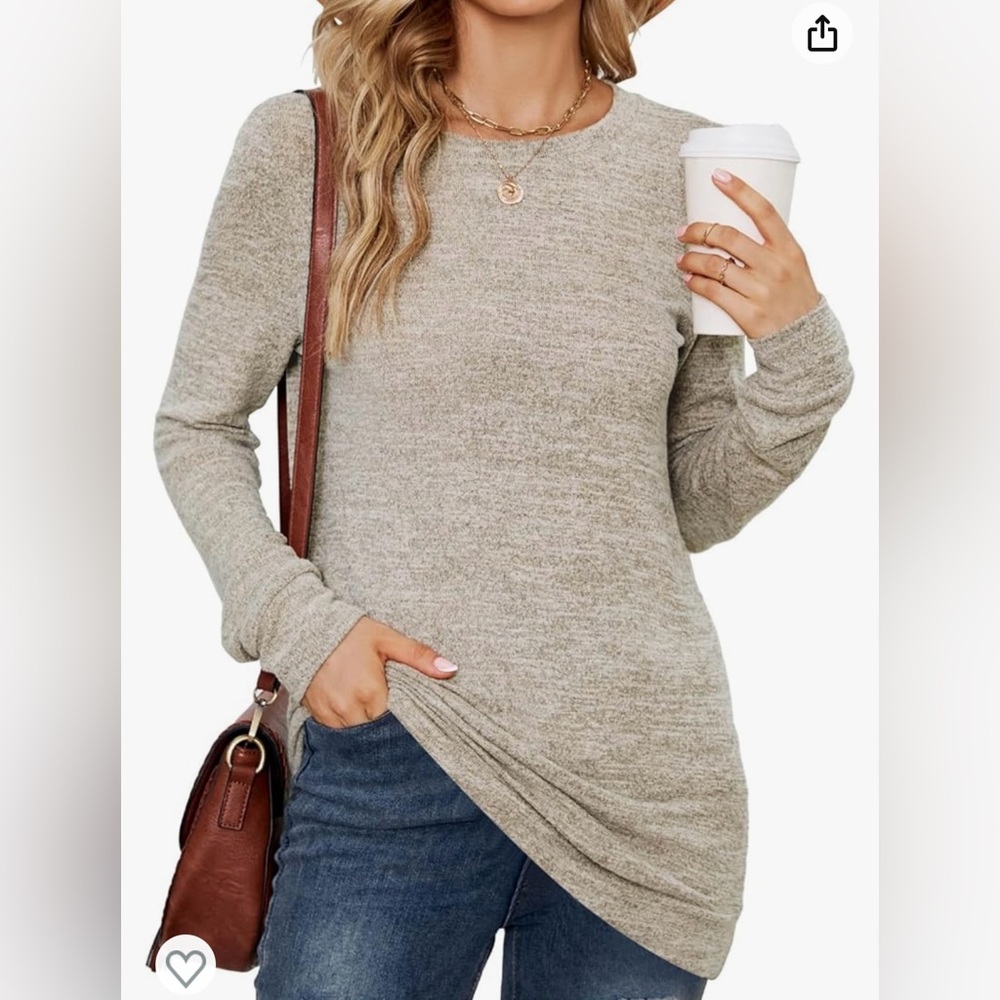 Women’s long beige sweater size XL